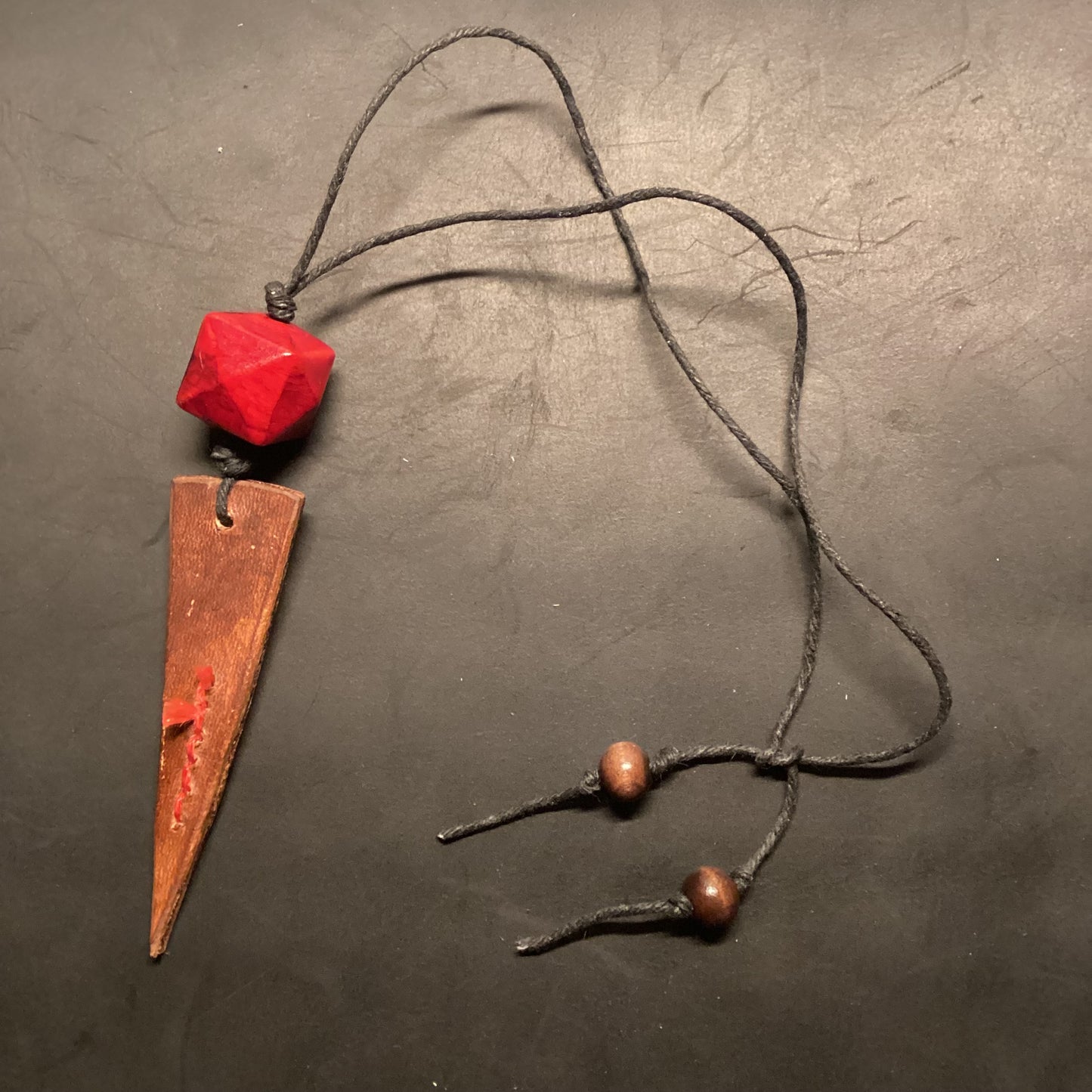 Red Star Needle Pendant