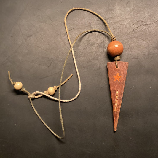 Orange Star Needle Pendant