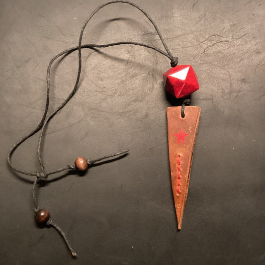 Red Star Needle Pendant