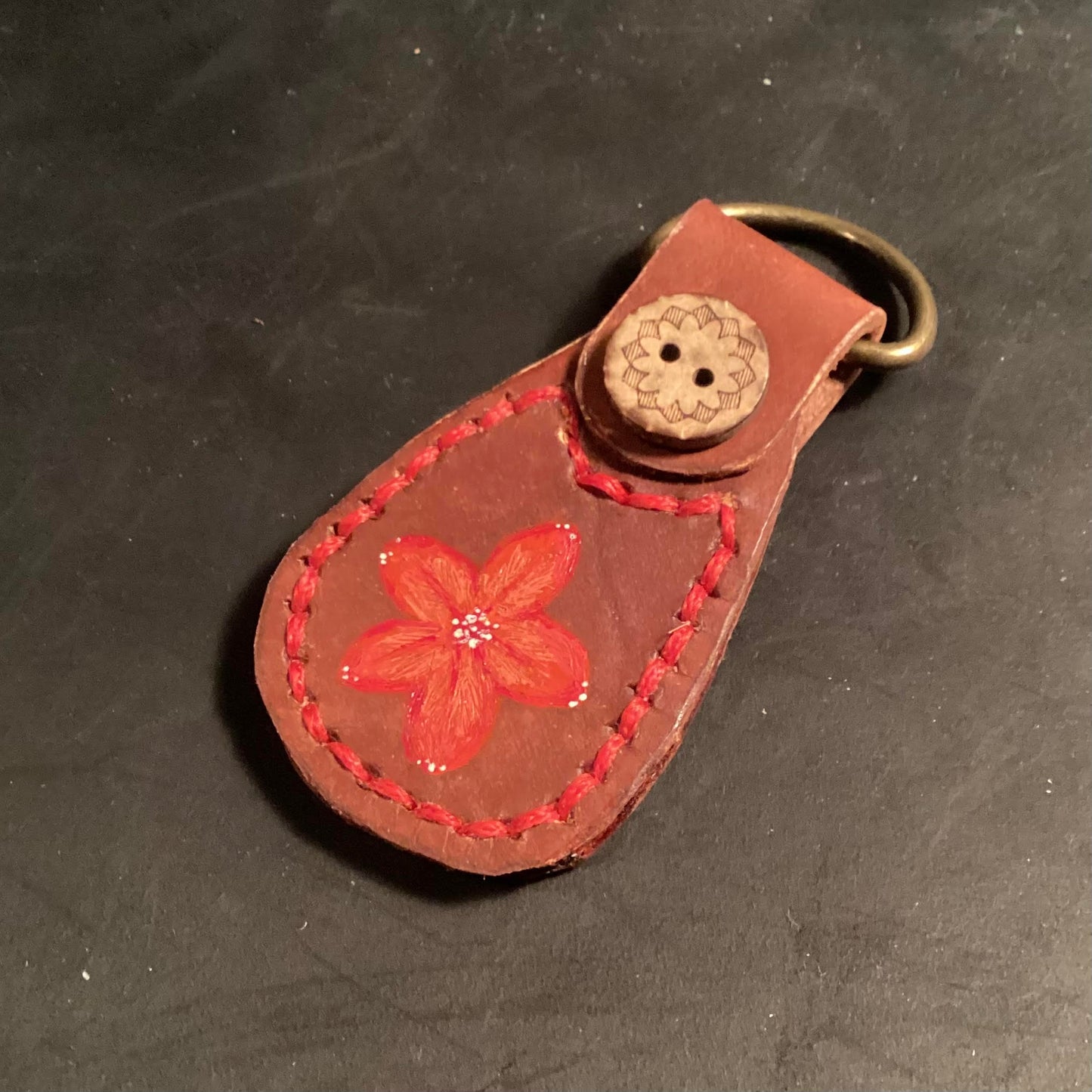 Scarlet Leadwort Keychain